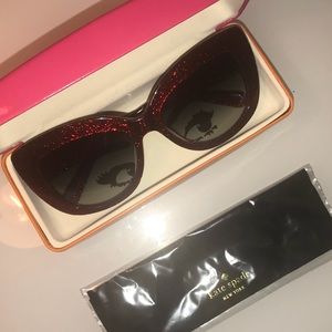 NEW Kate Spade Ursula Cat Eye Sunglasses - Red
